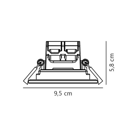 Spot Encastré Alec Matière Plastique Blanc, H.6.8 - Ip44 - LED Module / Intérieur