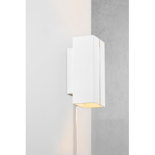 Applique Murale Curtiz Aluminium Blanc, H.18 - Ip20 - LED Module / Intérieur