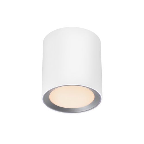 Plafonnier_c Landon Smart Long Métal Blanc, H.14 - Ip44 - LED Module / Intérieur