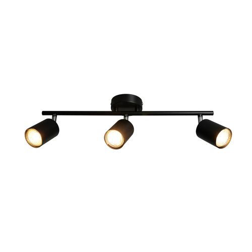Spot Explore 3-spot Métal Noir, H.17.3 - Ip20 - Gu10 / Intérieur