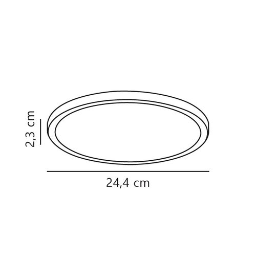 Plafonnier Oja 29 - 2700k - 3- Step Matière Plastique Noir, H.2.3 - Ip20 - LED Module / Intérieur