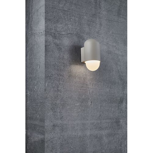 Applique Murale Heka Aluminium Sablé, H.21.6 - Ip54 - E27 / Extérieur