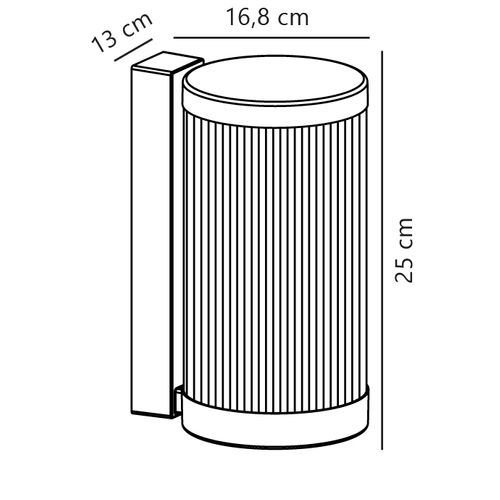 Applique Murale Coupar  Matière Plastique Sablé, H.25 - Ip54 - E27 / Extérieur