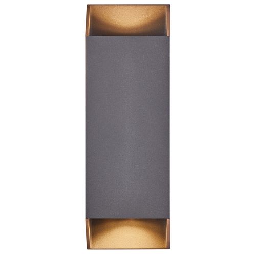 Applique Murale Nico Square 22 Aluminium Anthracite, H.23.5 - Ip54 - Gu10 / Extérieur