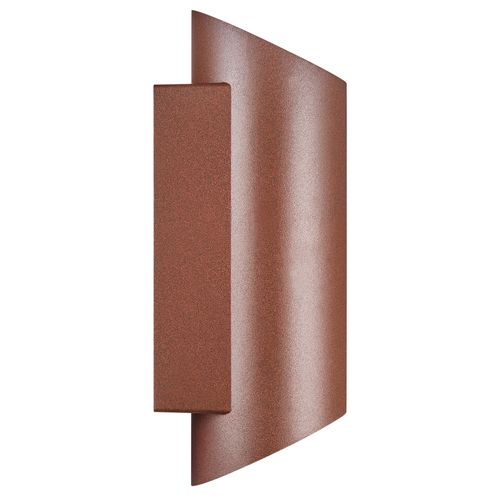 Applique Murale Nico Round 22 Aluminium Couleur Rouille, H.23.5 - Ip54 - Gu10 / Extérieur