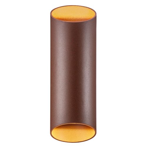 Applique Murale Nico Round 22 Aluminium Couleur Rouille, H.23.5 - Ip54 - Gu10 / Extérieur