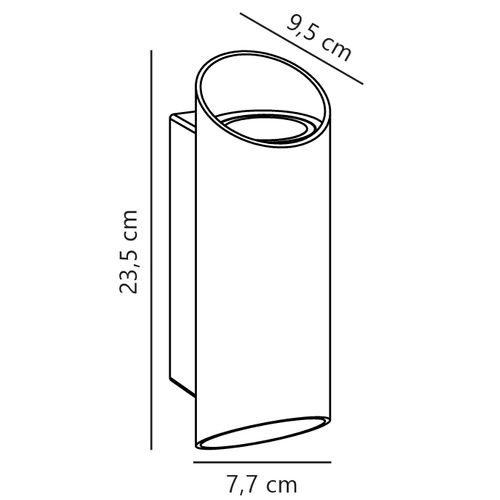 Applique Murale Nico Round 22 Aluminium Anthracite, H.23.5 - Ip54 - Gu10 / Extérieur
