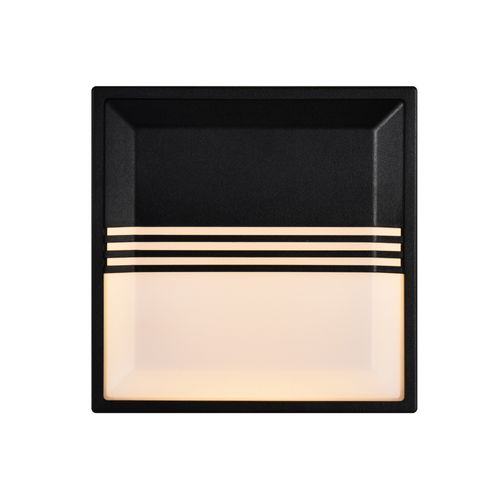 Applique Murale Oliver Square Matière Plastique Noir, H.17.5 - Ip54 - LED Module / Extérieur