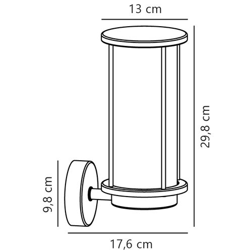 Applique Murale Linton Brass Laiton, H.29.8 - Ip54 - E27 / Extérieur