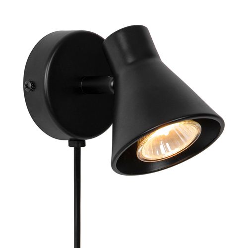 Applique Murale Luminaire Eik  Métal Noir H. 11 Ip20 -intérieur