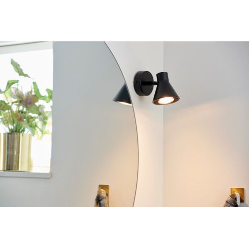 Applique Murale Luminaire Eik  Métal Noir H. 11 Ip20 -intérieur