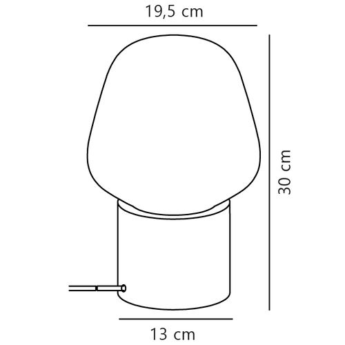 Lampe à Poser Christina 20 Béton Anthracite, H.30 - Ip20 - E27 / Intérieur