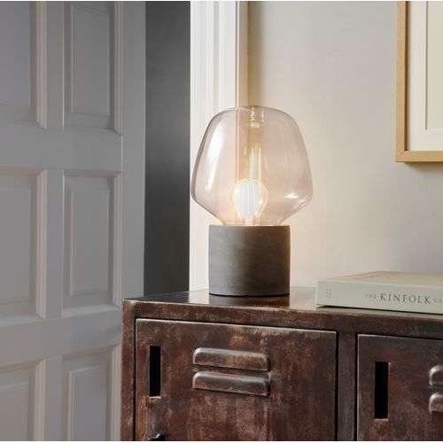 Lampe à Poser Christina 20 Béton Anthracite, H.30 - Ip20 - E27 / Intérieur