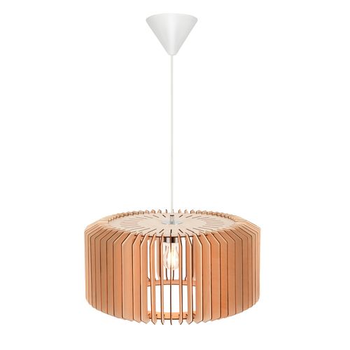 Suspension Asti 50 Bois Nature (marron), H.25 - Ip20 - E27 / Intérieur