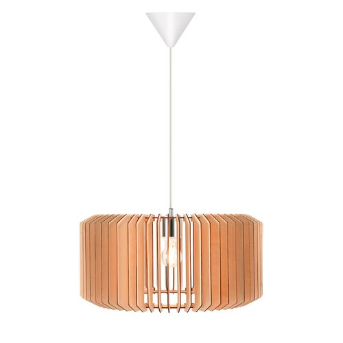 Suspension Asti 50 Bois Nature (marron), H.25 - Ip20 - E27 / Intérieur