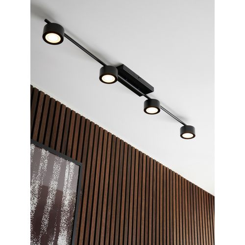 Spot Clyde 4-rail Métal Noir, H.10 - Ip20 - LED Module / Intérieur