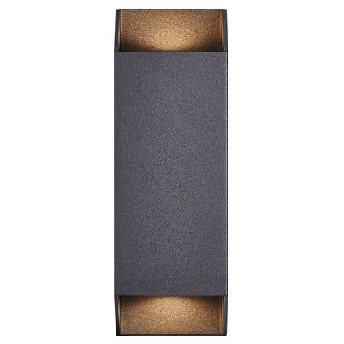 Applique Murale Nico Square 22 Aluminium Noir, H.23.5 - Ip54 - Gu10 / Extérieur
