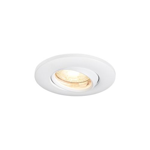 Spot Encastré Luminaire Umberto Aluminium Blanc H. 8 Ip44 -intérieur