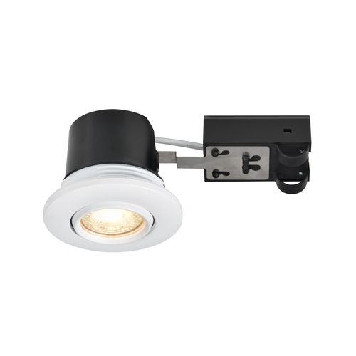 Spot Encastré Luminaire Umberto Aluminium Blanc H. 8 Ip44 -intérieur