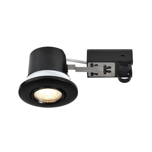 Spot Encastré Luminaire Umberto Aluminium Noir H. 8 Ip44 -intérieur