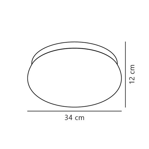 Plafonnier Foam Matière Plastique Noir, H.12 - Ip44 - E27 / Intérieur