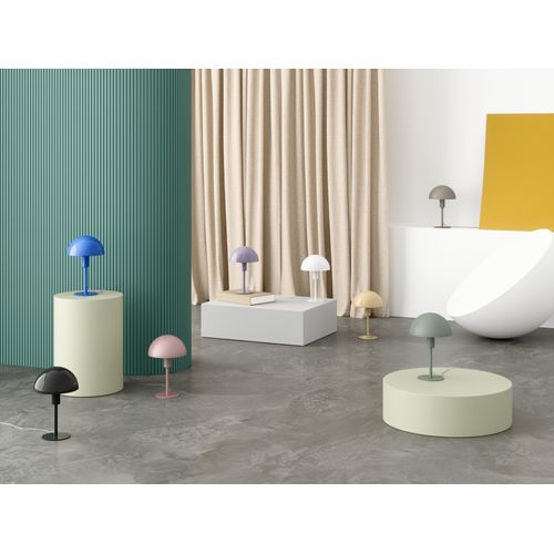 Lampe à Poser Ellen Mini Métal Bleu, H.25 - Ip20 - E14 / Intérieur