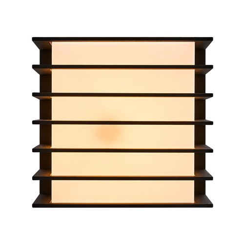 Applique Murale Fluctus 13 Métal Noir, H.12 - Ip44 - E27 / Extérieur