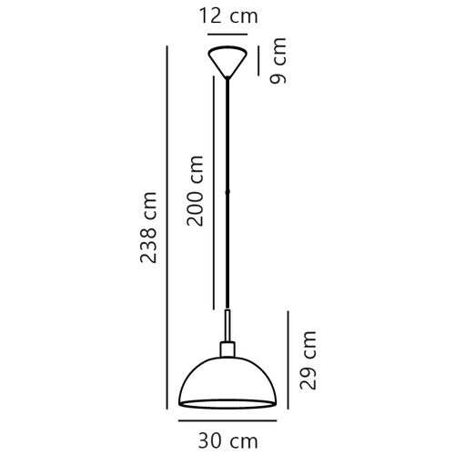 Suspension Ellen 30 Verrerie Opale, H.29 - Ip20 - E27 / Intérieur