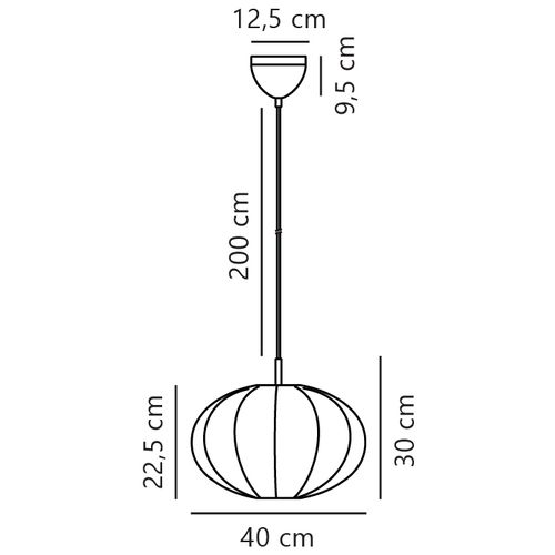Suspension Aeron 40 Textile Blanc, H.30 - Ip20 - E27 / Intérieur