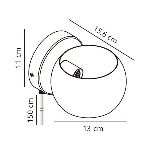 Applique Murale Belir Métal Vert Poudré, H.11 - Ip20 - G9 / Intérieur