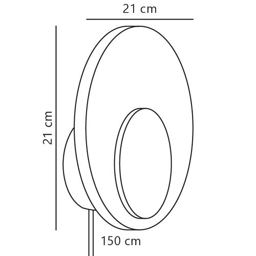Applique Murale Marsi Métal Blanc, H.21 - Ip20 - LED Module / Intérieur