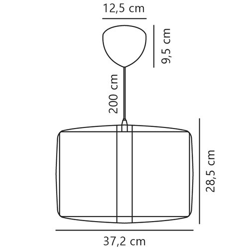 Suspension Cardine 35 Tyvek Blanc, H.28.5 - Ip20 - E27 / Intérieur