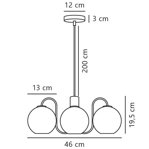 Suspension Franca 4-spot Métal Laiton, H.19.5 - Ip20 - E14 / Intérieur