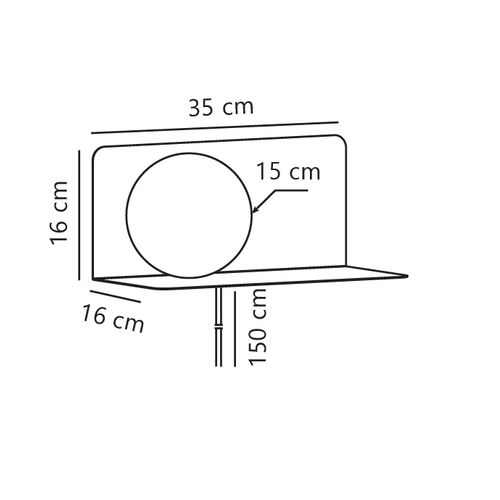 Applique Murale Lilibeth Métal Marron, H.16 - Ip20 - E14 / Intérieur