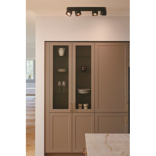 Spot Pitcher 4- Spot Métal Noir, H.11.6 - Ip20 - Gu10 / Intérieur