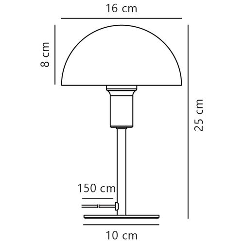 Lampe à Poser Ellen Mini Métal Blanc, H.25 - Ip20 - E14 / Intérieur