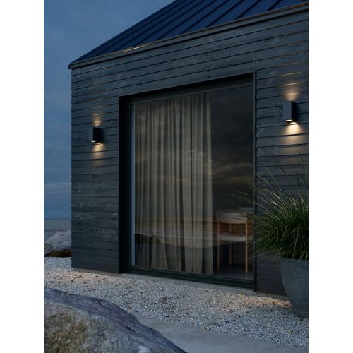 Applique Murale Canto Maxi Kubi 2 Aluminium Seaside Noir, H.17.2 - Ip44 - Gu10 / Extérieur