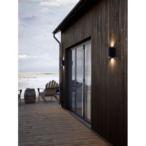 Applique Murale Canto Maxi 2 Aluminium Seaside Noir, H.17.2 - Ip44 - Gu10 / Extérieur