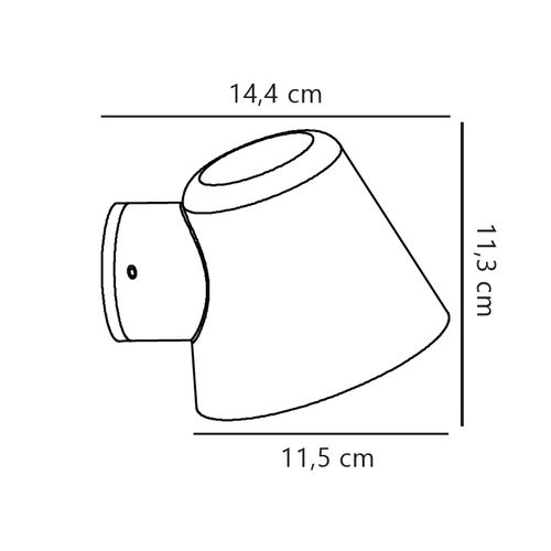 Applique Murale Aleria  Brass Laiton, H.11.3 - Ip44 - Gu10 / Extérieur