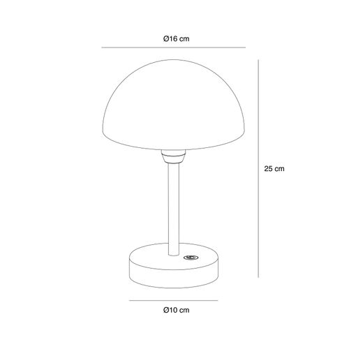 Luminaire Nomade Ellen  Aluminium Noir, H.25 - Ip44 - LED Module / Extérieur