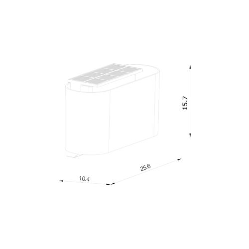 Applique Murale Piola Solar Matière Plastique Blanc, H.15.7 - Ip44 - Solarled / Extérieur