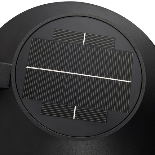 Applique Murale Justina Solar Métal Noir, H.14.5 - Ip44 - Solarled / Extérieur