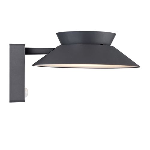 Applique Murale Justina Solar Métal Anthracite, H.14.5 - Ip44 - Solarled / Extérieur