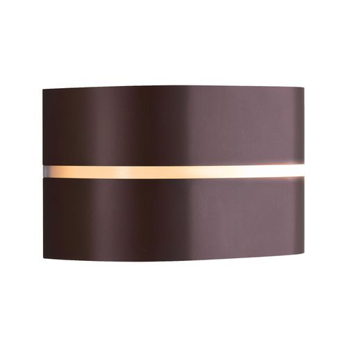 Applique Murale Sibelis  Matière Plastique Marron Metallise, H.12 - Ip44 - E27 / Extérieur
