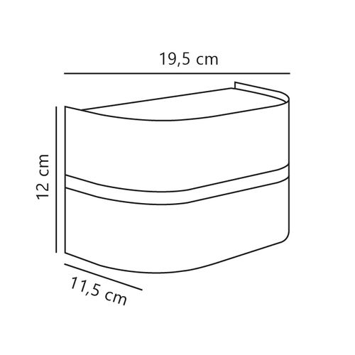 Applique Murale Sibelis  Matière Plastique Marron Metallise, H.12 - Ip44 - E27 / Extérieur