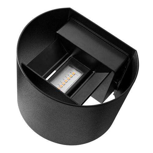 Applique Murale Milda  Aluminium Noir, H.10 - Ip44 - LED Module / Extérieur