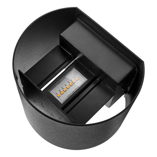 Applique Murale Milda  Aluminium Noir, H.10 - Ip44 - LED Module / Extérieur