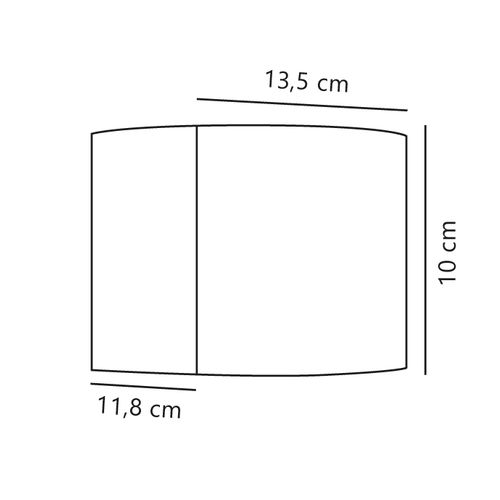 Applique Murale Milda  Aluminium Noir, H.10 - Ip44 - LED Module / Extérieur
