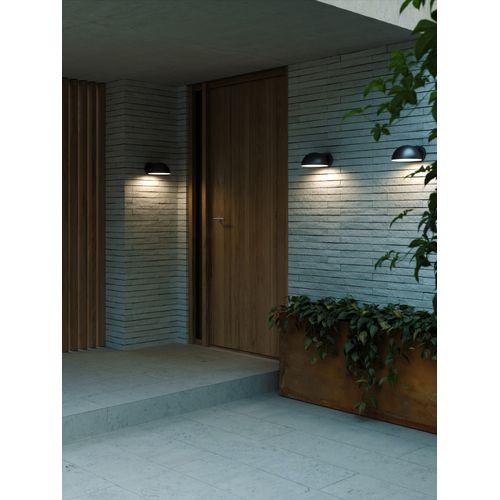 Applique Murale Clarso  Matière Plastique Noir, H.10.5 - Ip44 - E27 / Extérieur