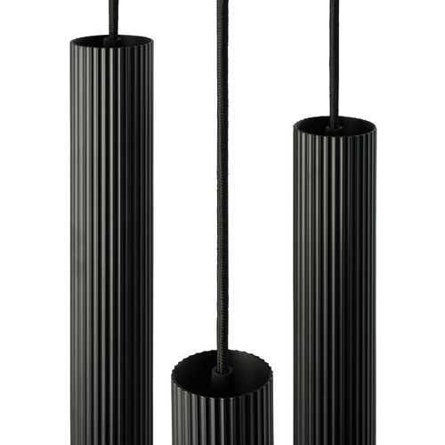 Suspension Vico 3-rondel Métal Noir, H.40 - Ip20 - Gu10 / Intérieur